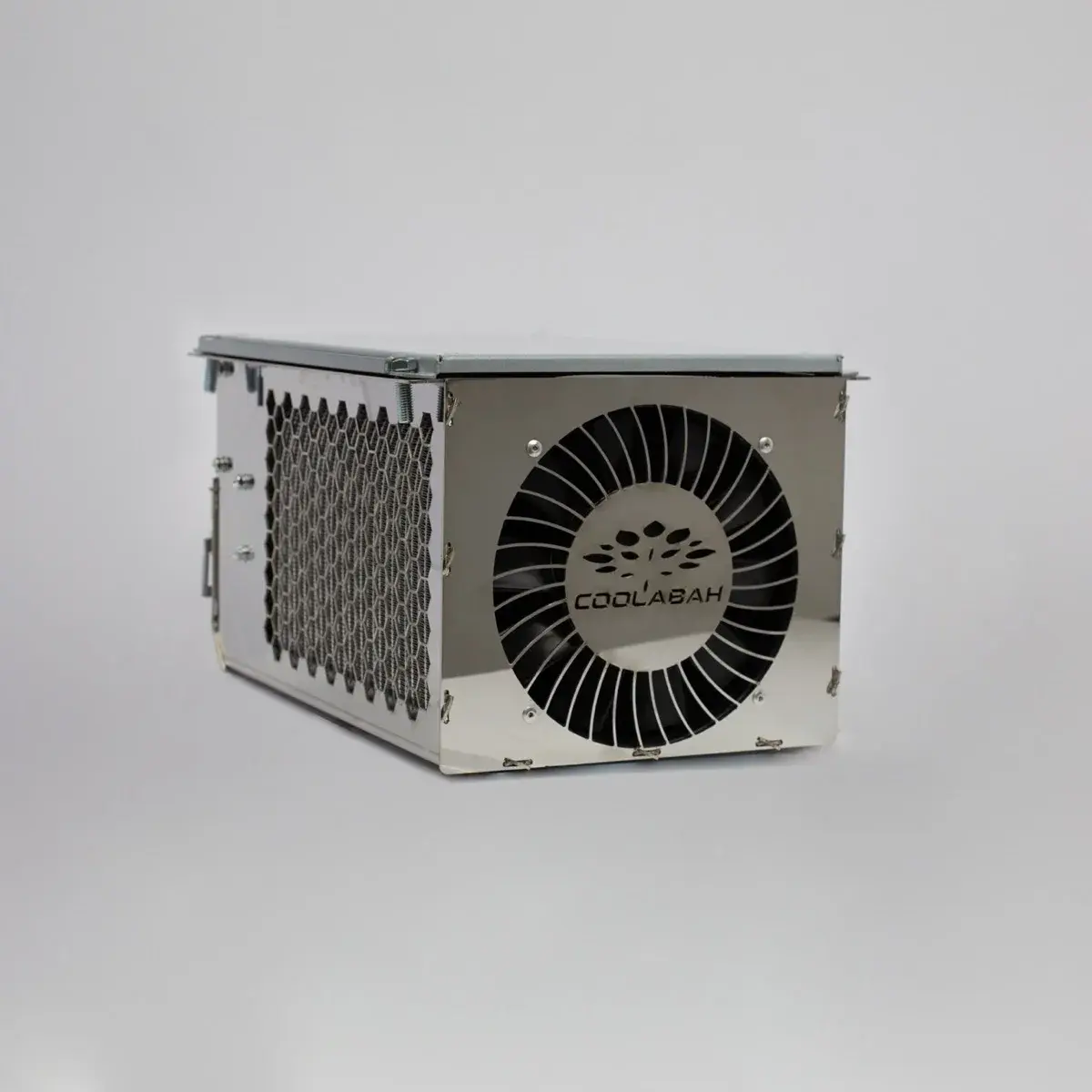 The Joey bunk cooler, a stainless steel under-cab unit with a front-facing fan